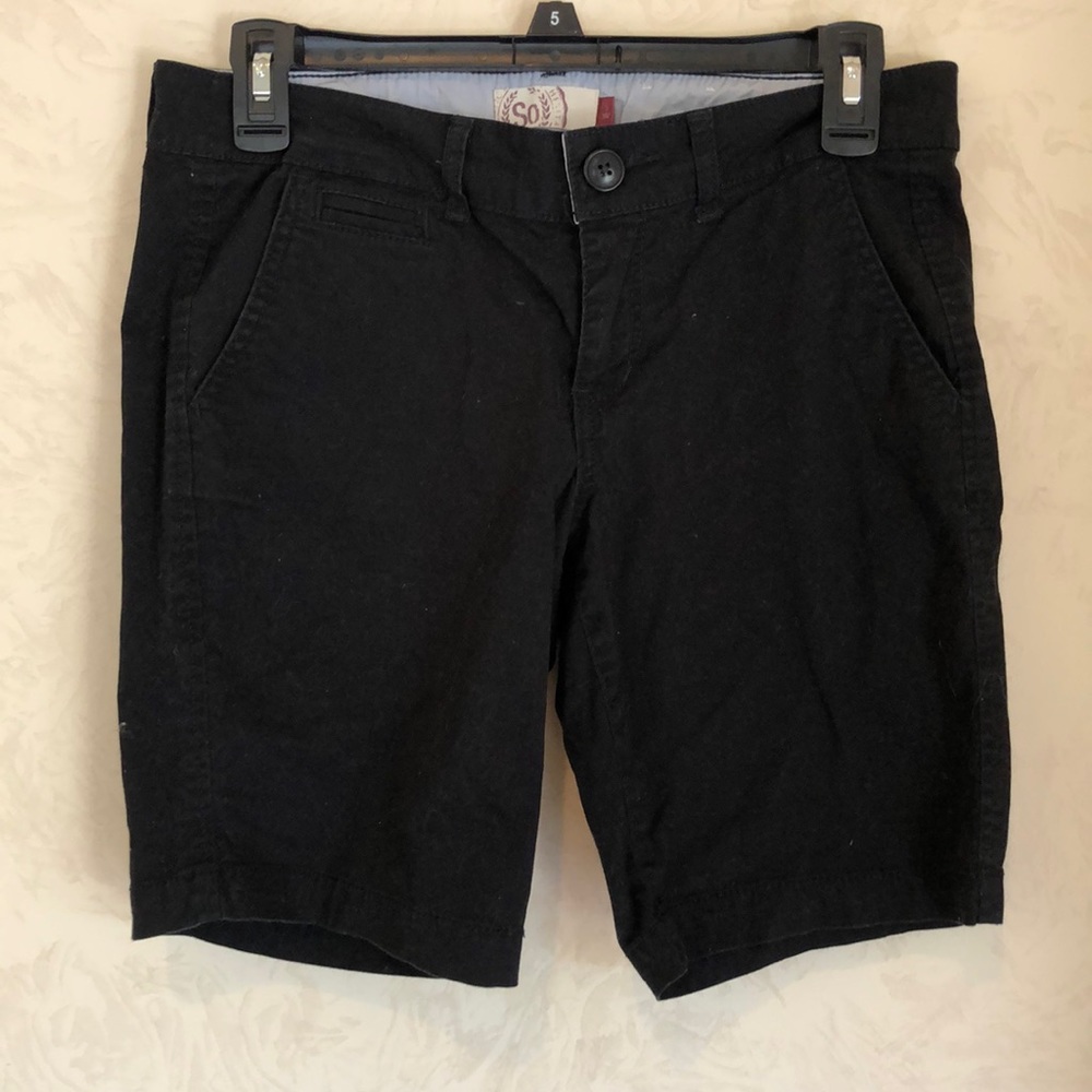 SO Black Cotton Summer Shorts Size 5